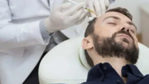 prp treatment session at satya hair solution